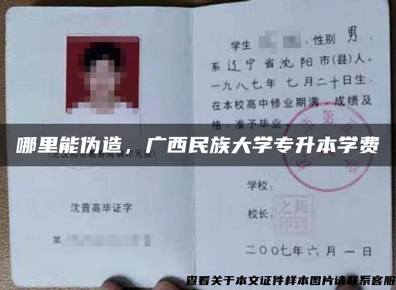 哪里能偽造，廣西民族大學專升本學費