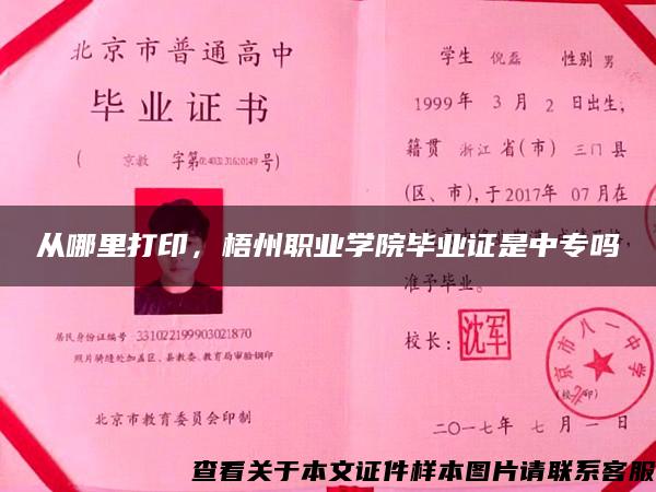 從哪里打印，梧州職業學院畢業證是中專嗎