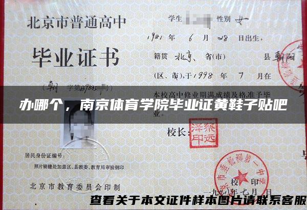辦哪個，南京體育學院畢業證黃鞋子貼吧