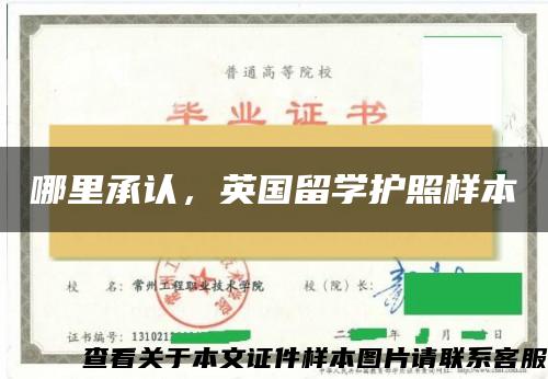 哪里承認，英國留學護照樣本