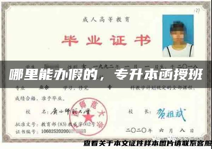 哪里能辦假的，專升本函授班