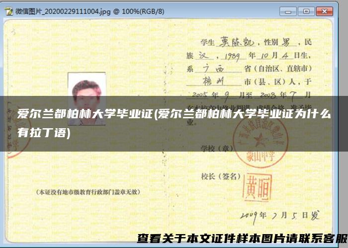愛爾蘭都柏林大學畢業證(愛爾蘭都柏林大學畢業證為什么有拉丁語)