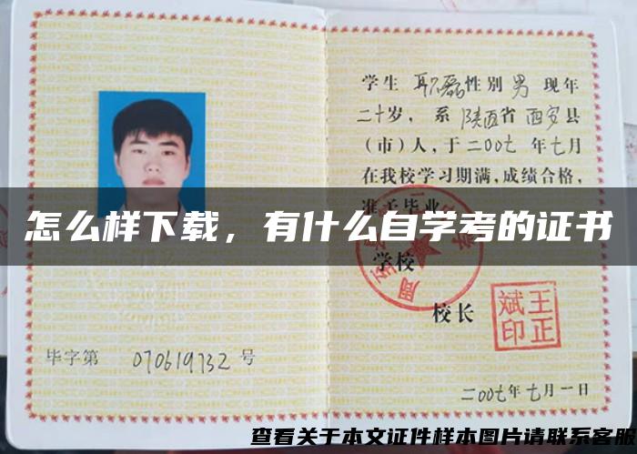 怎么樣下載，有什么自學考的證書
