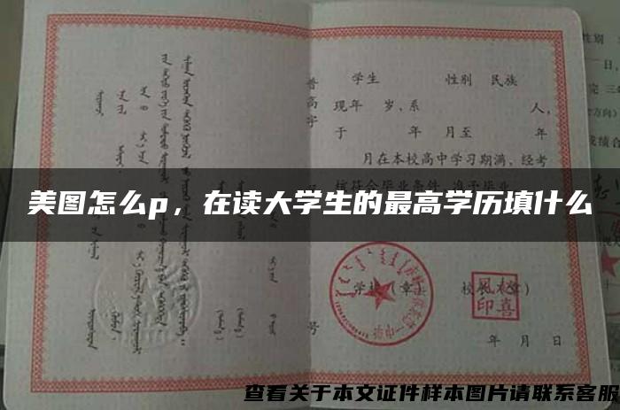 美圖怎么p，在讀大學生的最高學歷填什么
