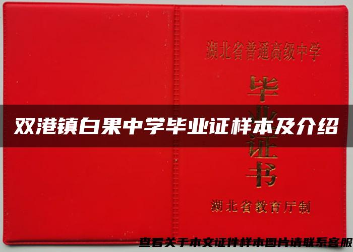 雙港鎮白果中學畢業證樣本及介紹