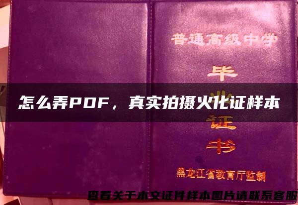 怎么弄PDF，真實拍攝火化證樣本