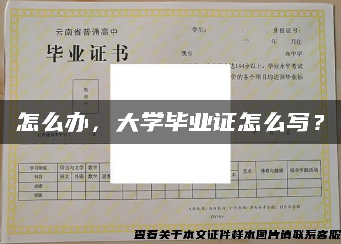 怎么辦，大學畢業證怎么寫？