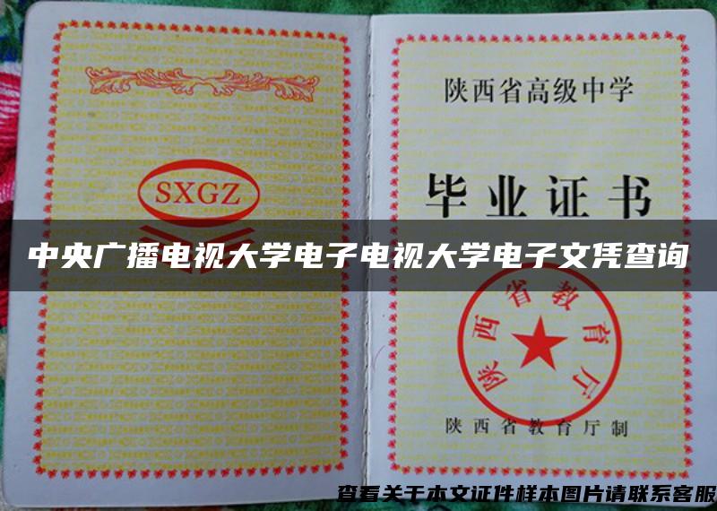 中央廣播電視大學電子電視大學電子文憑查詢