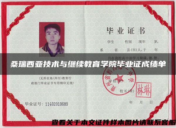 桑瑞西亞技術與繼續教育學院畢業證成績單