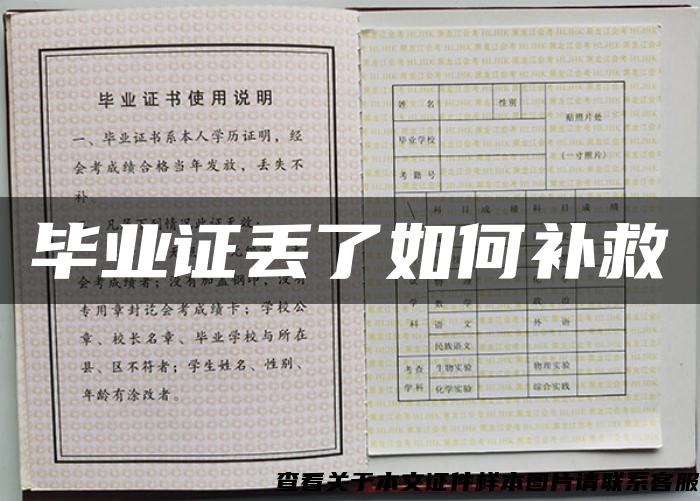 畢業證丟了如何補救