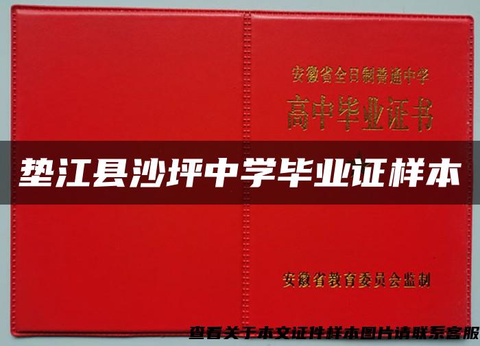 墊江縣沙坪中學畢業證樣本