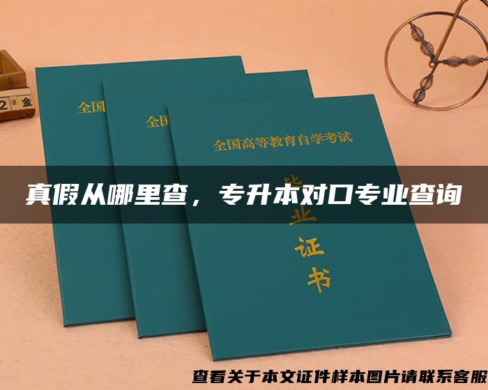真假從哪里查，專升本對口專業查詢