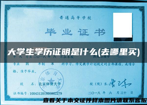 大學生學歷證明是什么(去哪里買)