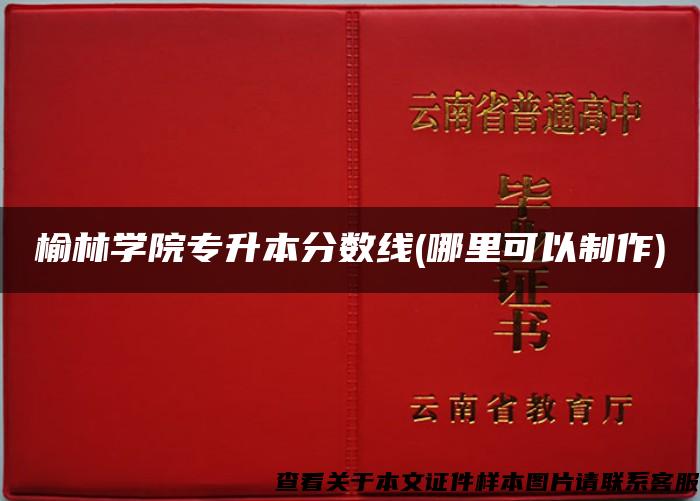榆林學院專升本分數線(哪里可以制作)