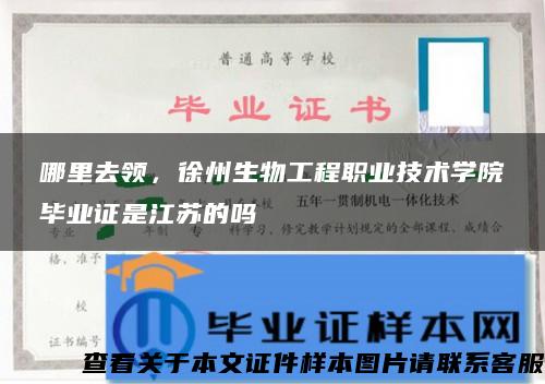 哪里去領，徐州生物工程職業技術學院畢業證是江蘇的嗎