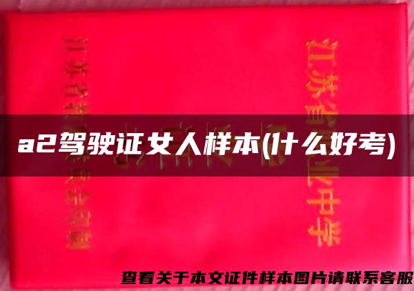 a2駕駛證女人樣本(什么好考)