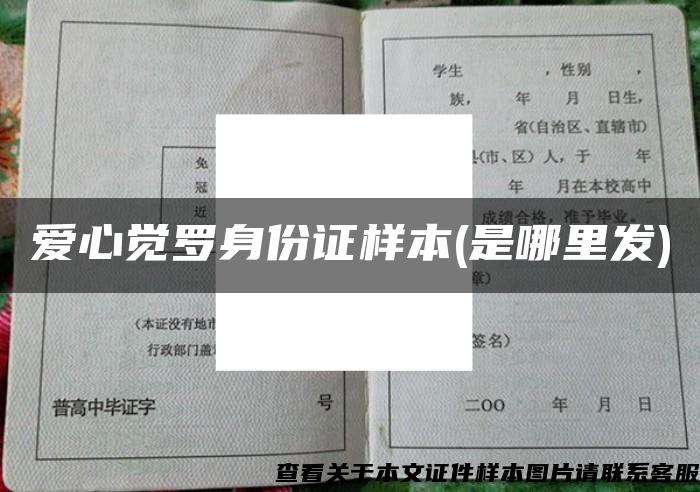 愛心覺羅身份證樣本(是哪里發)