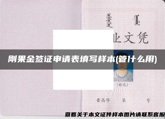 剛果金簽證申請表填寫樣本(管什么用)