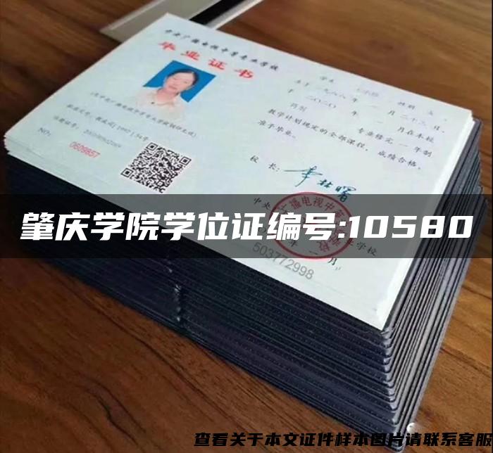 肇慶學院學位證編號:10580