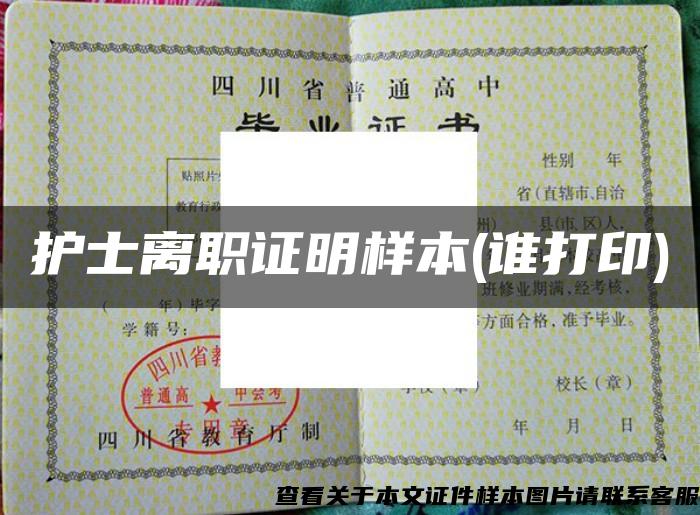 護士離職證明樣本(誰打印)