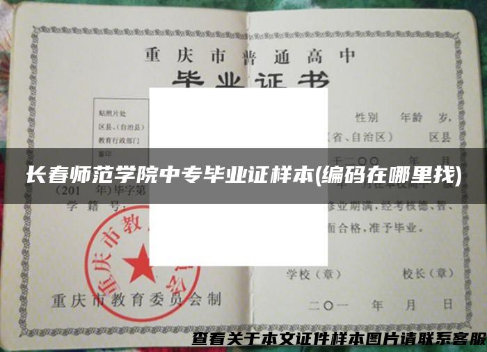 長春師范學院中專畢業證樣本(編碼在哪里找)