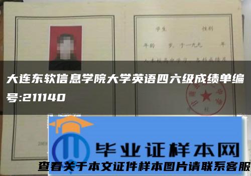 大連東軟信息學院大學英語四六級成績單編號:211140