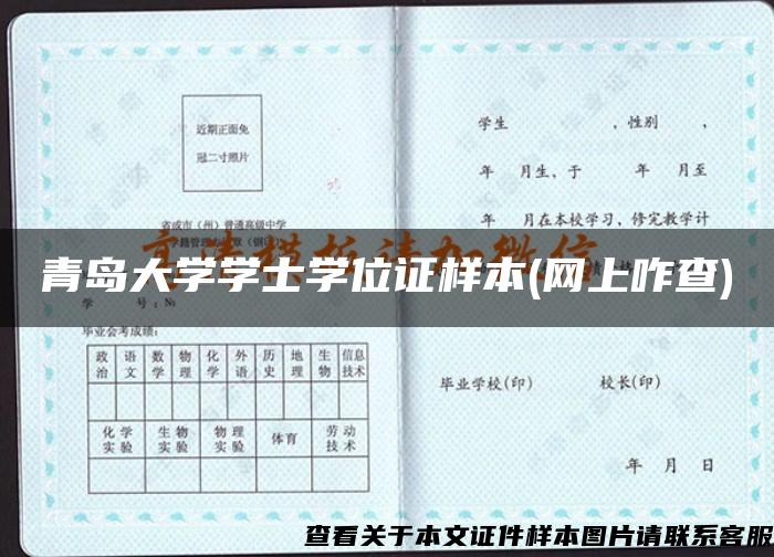 青島大學學士學位證樣本(網上咋查)