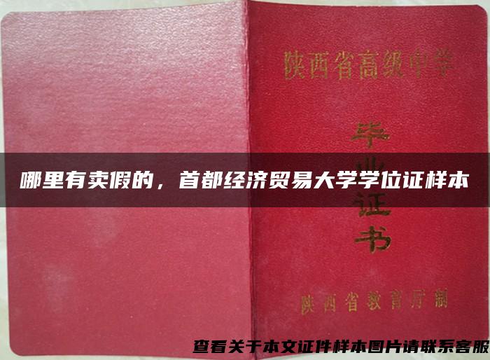 哪里有賣假的，首都經濟貿易大學學位證樣本