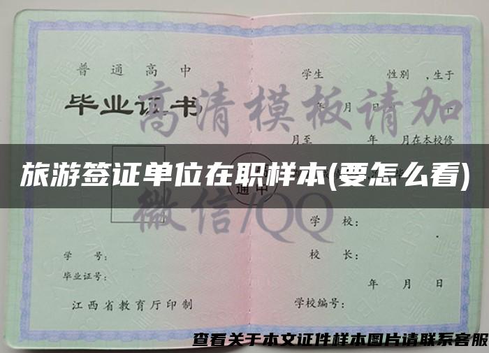 旅游簽證單位在職樣本(要怎么看)