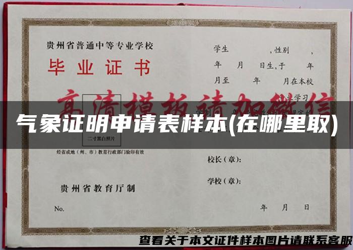 氣象證明申請表樣本(在哪里取)