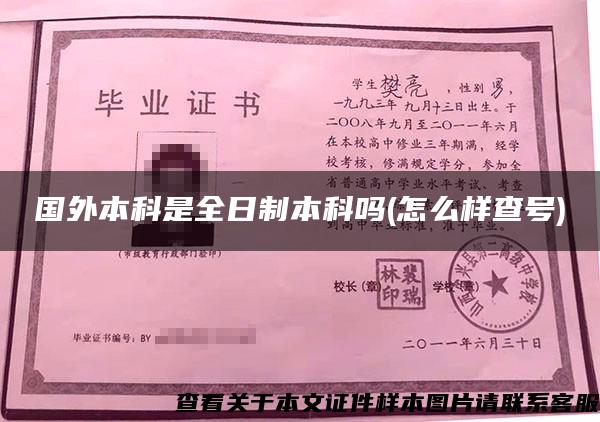 國外本科是全日制本科嗎(怎么樣查號)
