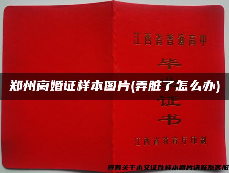 鄭州離婚證樣本圖片(弄臟了怎么辦)
