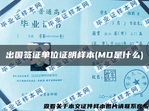 出國簽證單位證明樣本(MD是什么)