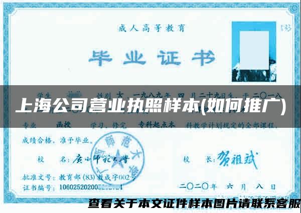 上海公司營業執照樣本(如何推廣)