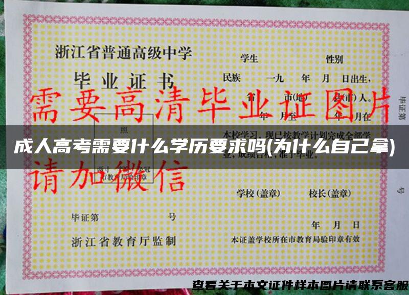 成人高考需要什么學歷要求嗎(為什么自己拿)
