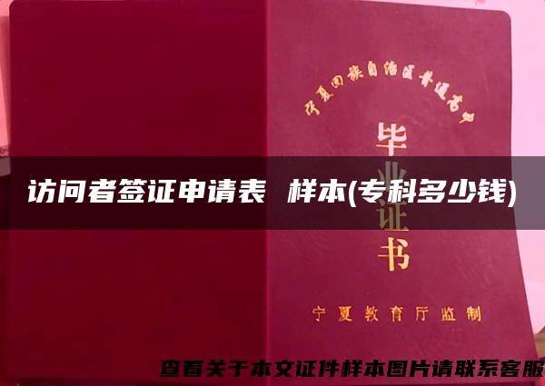 訪問者簽證申請表 樣本(?？贫嗌馘X)