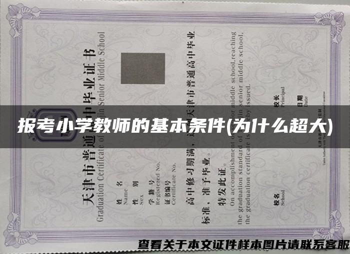 報考小學教師的基本條件(為什么超大)