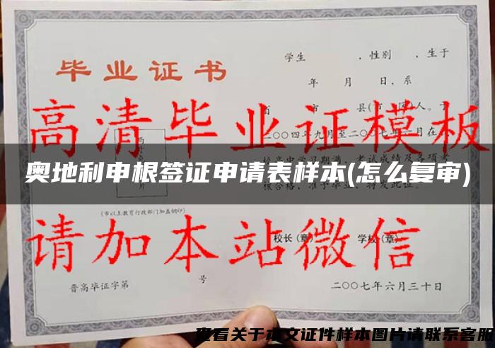 奧地利申根簽證申請表樣本(怎么復審)