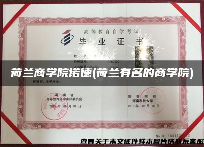 荷蘭商學院諾德(荷蘭有名的商學院)