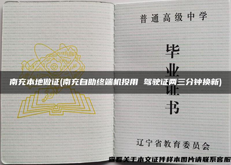 南充本地做證(南充自助終端機投用 駕駛證兩三分鐘換新)