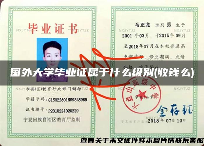 國外大學畢業證屬于什么級別(收錢么)