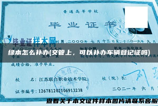 綠本怎么補辦(交管上，可以補辦車輛登記證嗎)