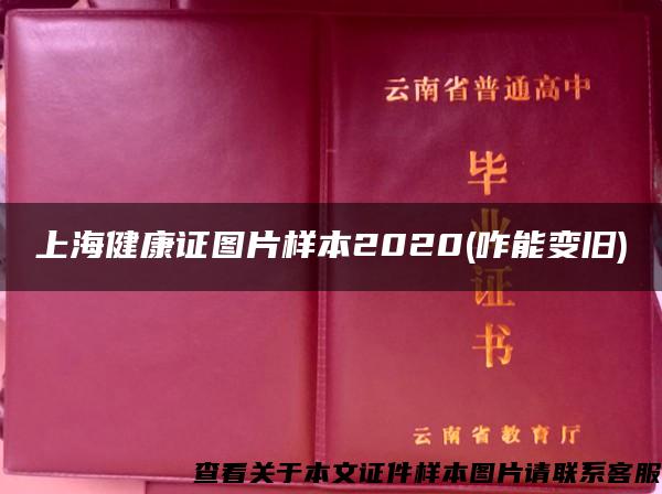 上海健康證圖片樣本2020(咋能變舊)