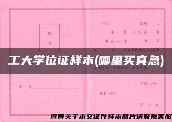 工大學位證樣本(哪里買真急)