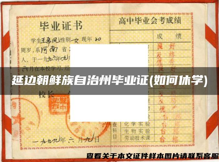 延邊朝鮮族自治州畢業證(如何休學)