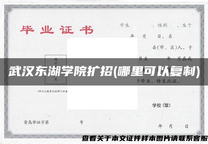 武漢東湖學院擴招(哪里可以復制)