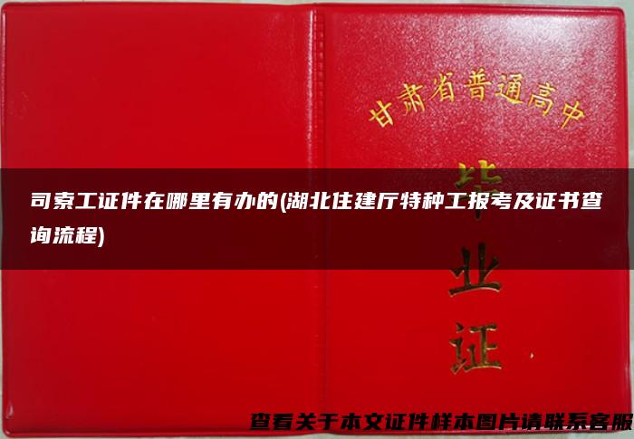 司索工證件在哪里有辦的(湖北住建廳特種工報考及證書查詢流程)