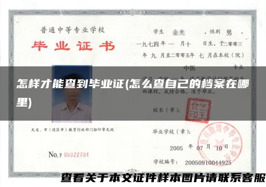 怎樣才能查到畢業證(怎么查自己的檔案在哪里)