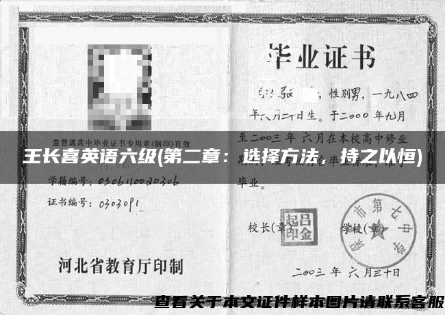 王長喜英語六級(第二章：選擇方法，持之以恒)