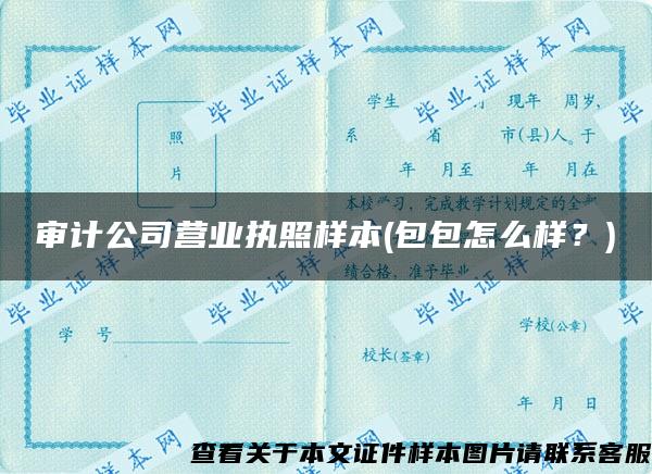 審計公司營業執照樣本(包包怎么樣？)
